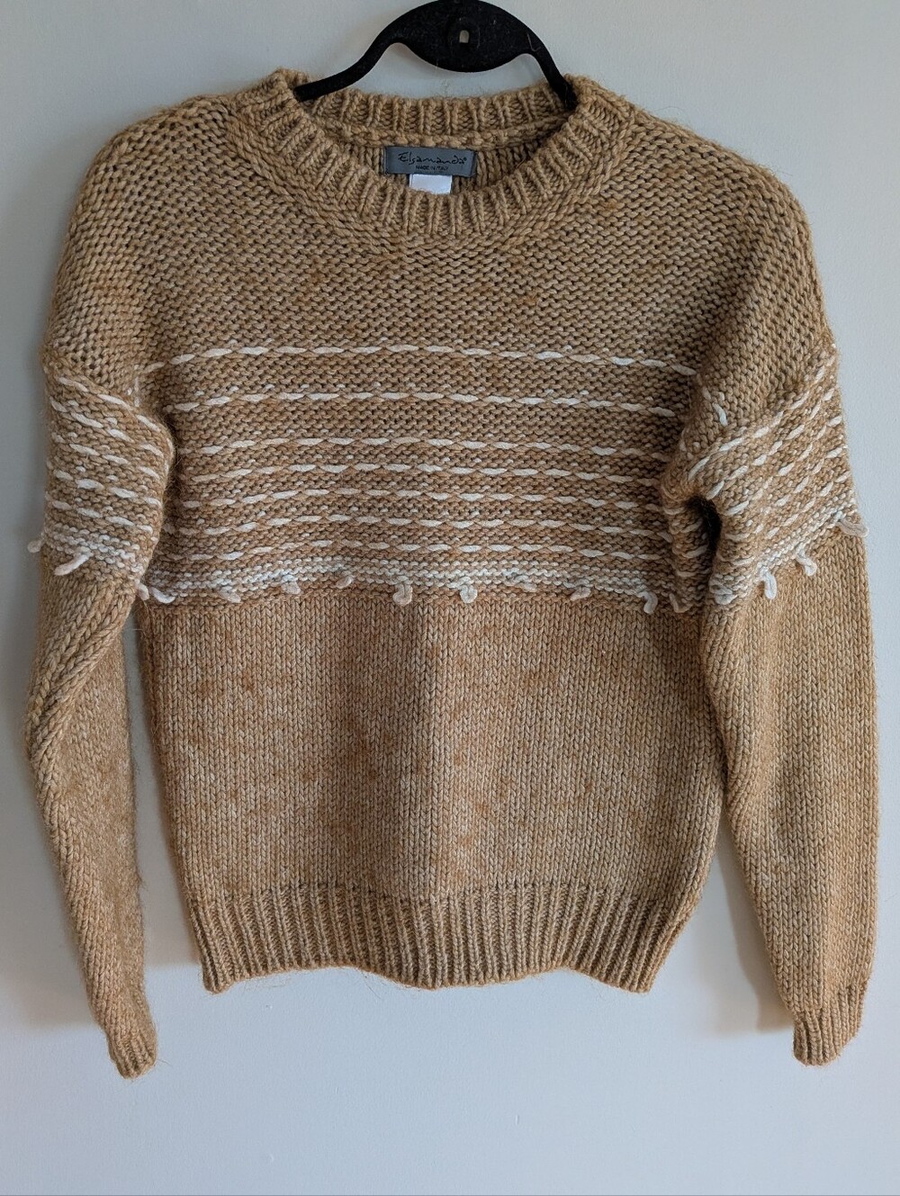 Elsamanda Made in Italy Alpaca Wool Blend Chunky Knit Sweater Small
